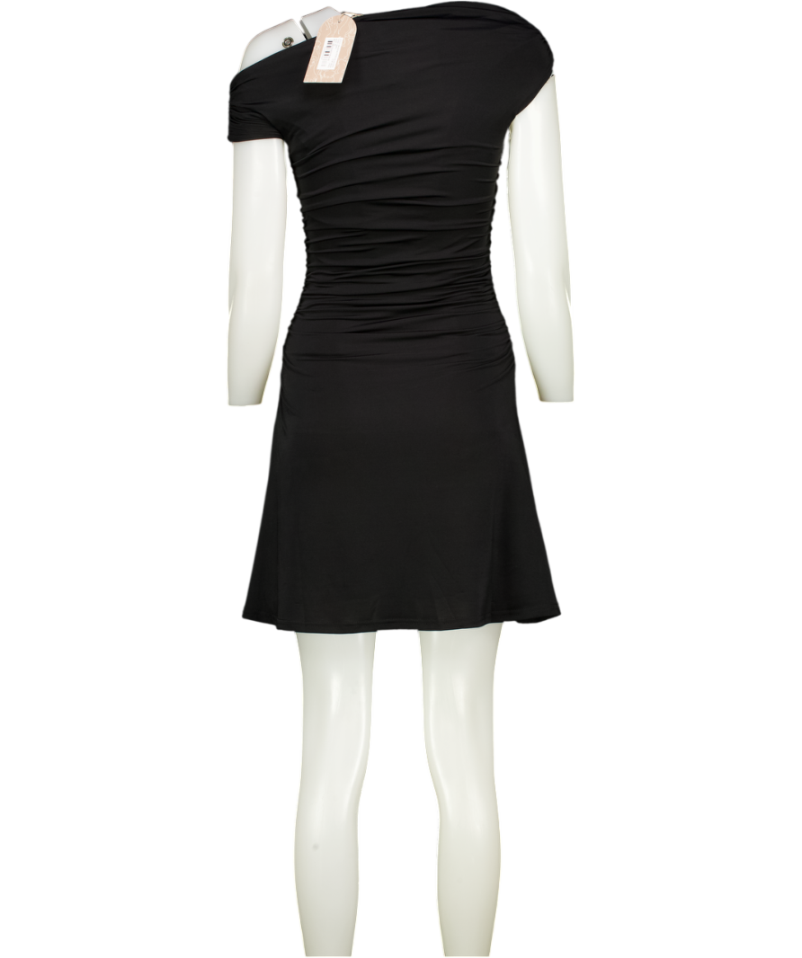 MESHKI Black Clinky Dakoda Off The Shoulder Dress UK XS