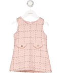 lili gaufrette Stitch Work Pink Dress 2 Years
