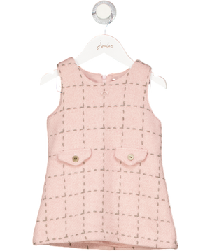 LILI GAUFRETTE Stitch Work Pink Dress 2 Years