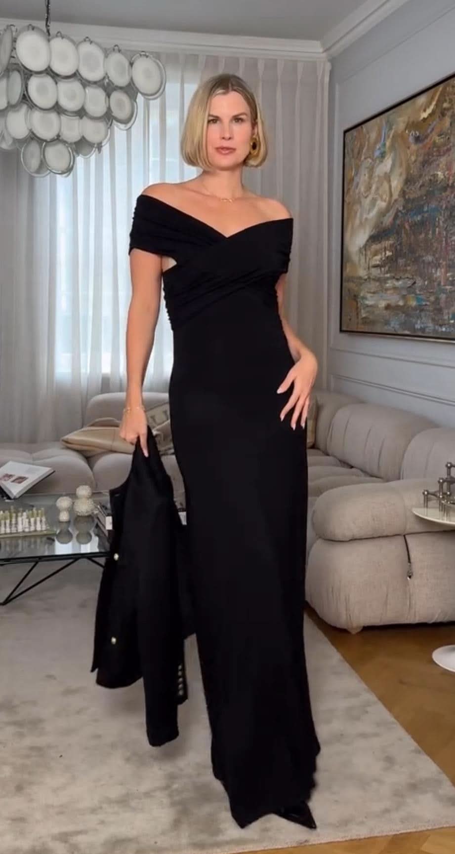 Holland Cooper Black Alexandra Maxi Dress UK S