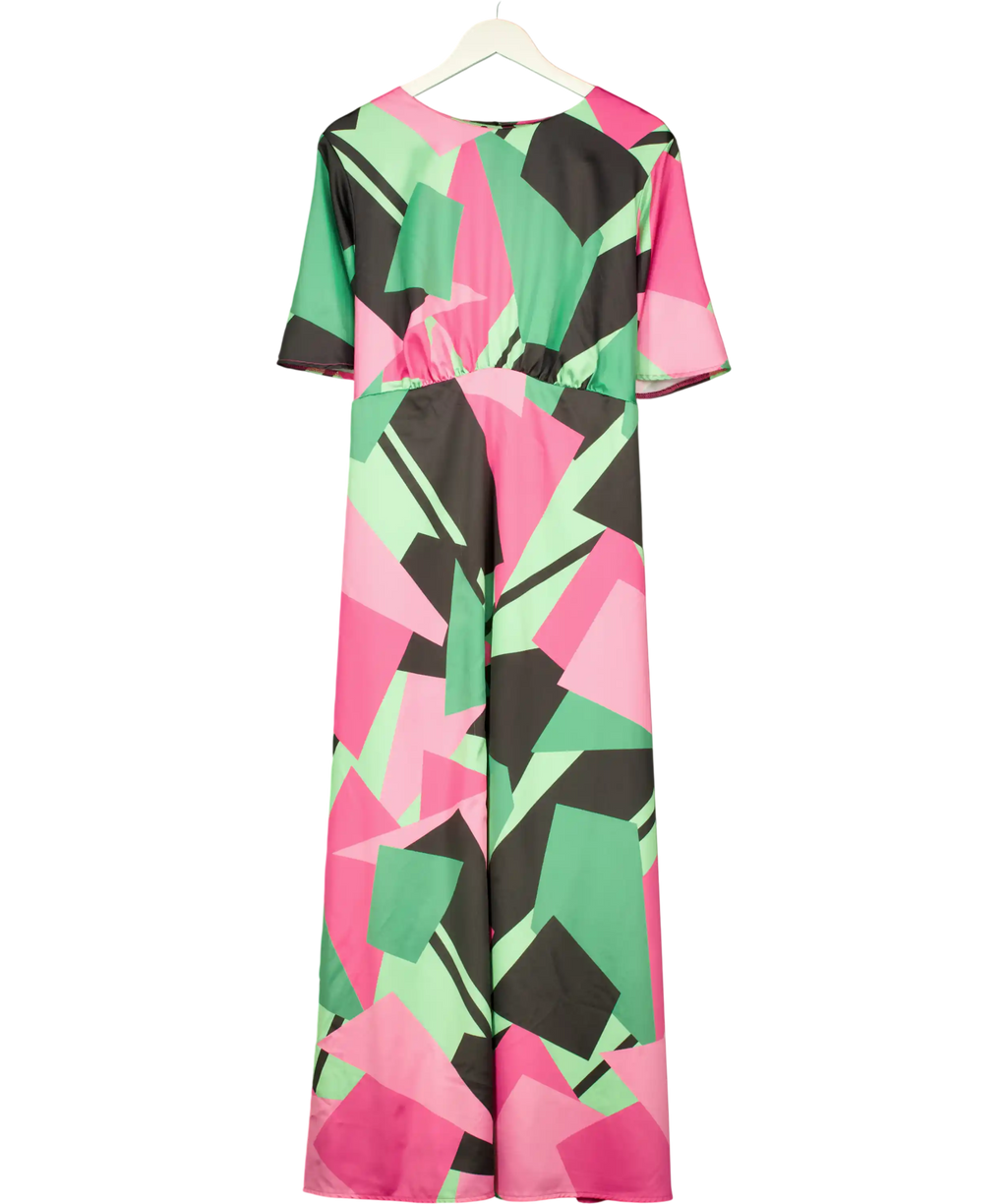 Twisted Wunder Pink Abstract Geo Ziggy Maxi Dress UK 22