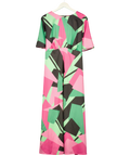 Twisted Wunder Pink Abstract Geo Ziggy Maxi Dress UK 22