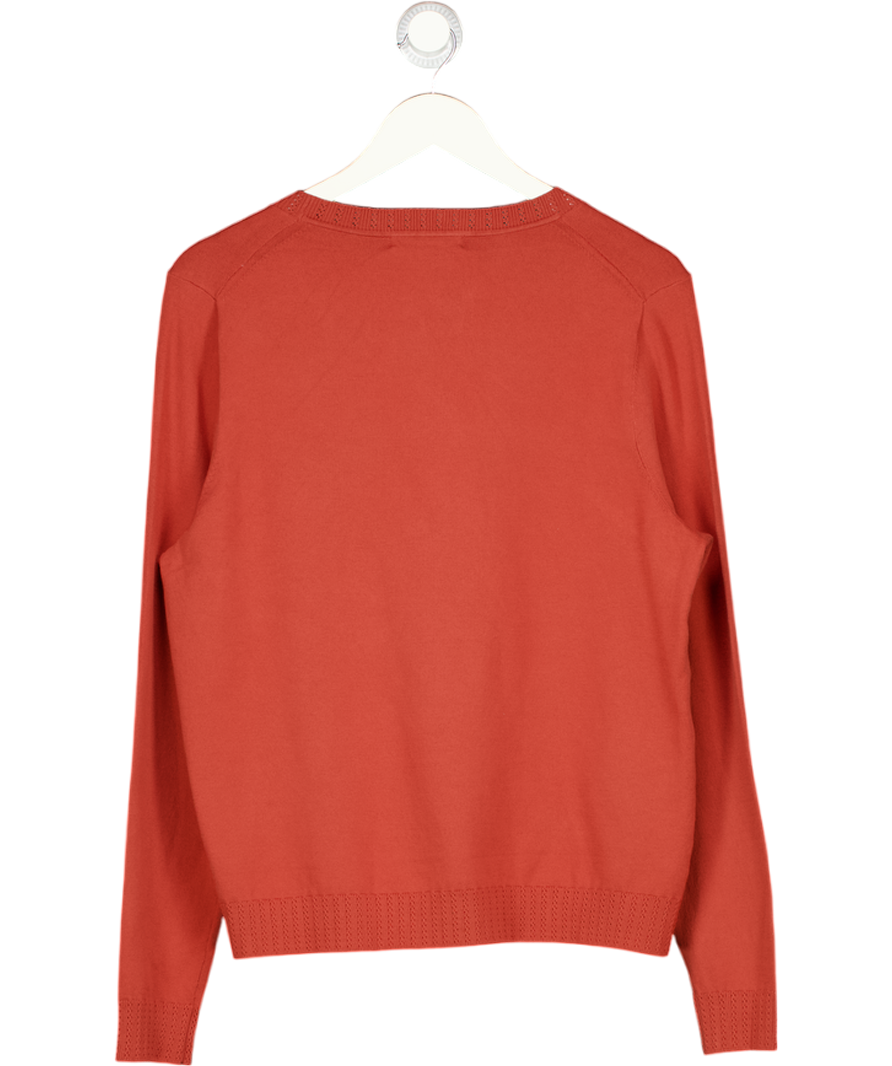 BODEN Emilia Cotton Crew Sweater-roasted Chestnut Brown UK L