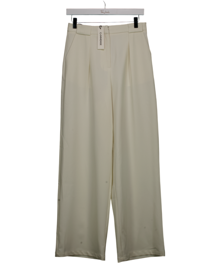 Commense White Wide Leg Culotte Pants UK S