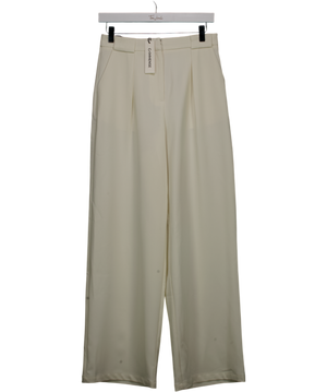Commense White Wide Leg Culotte Trousers UK S