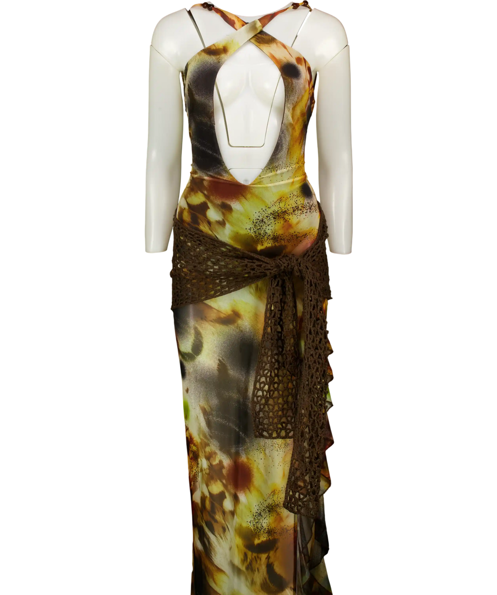 Outcast Yellow Pertunia Maxi Dress Olympia UK XS