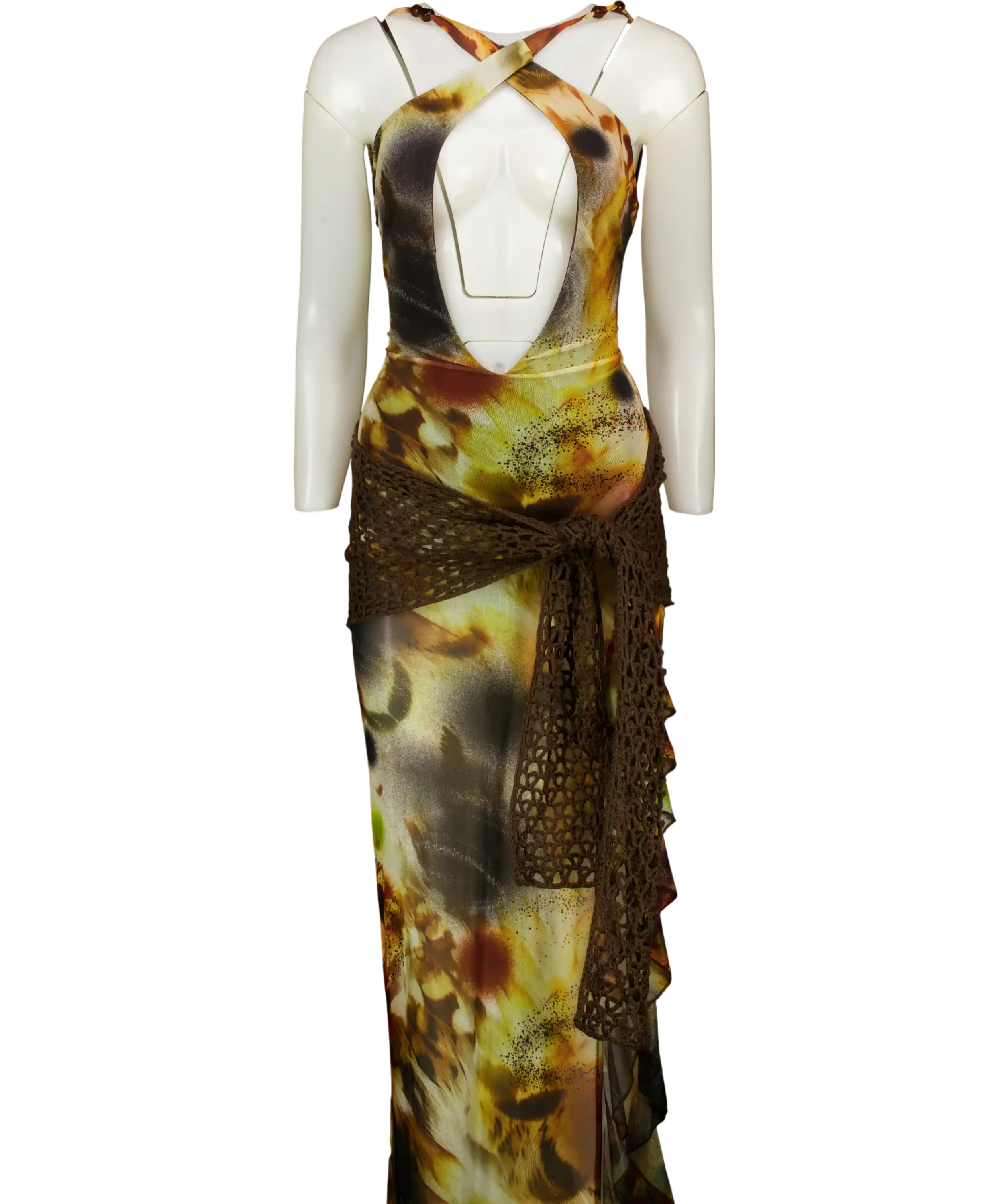 Outcast Yellow Pertunia Maxi Dress Olympia UK XS