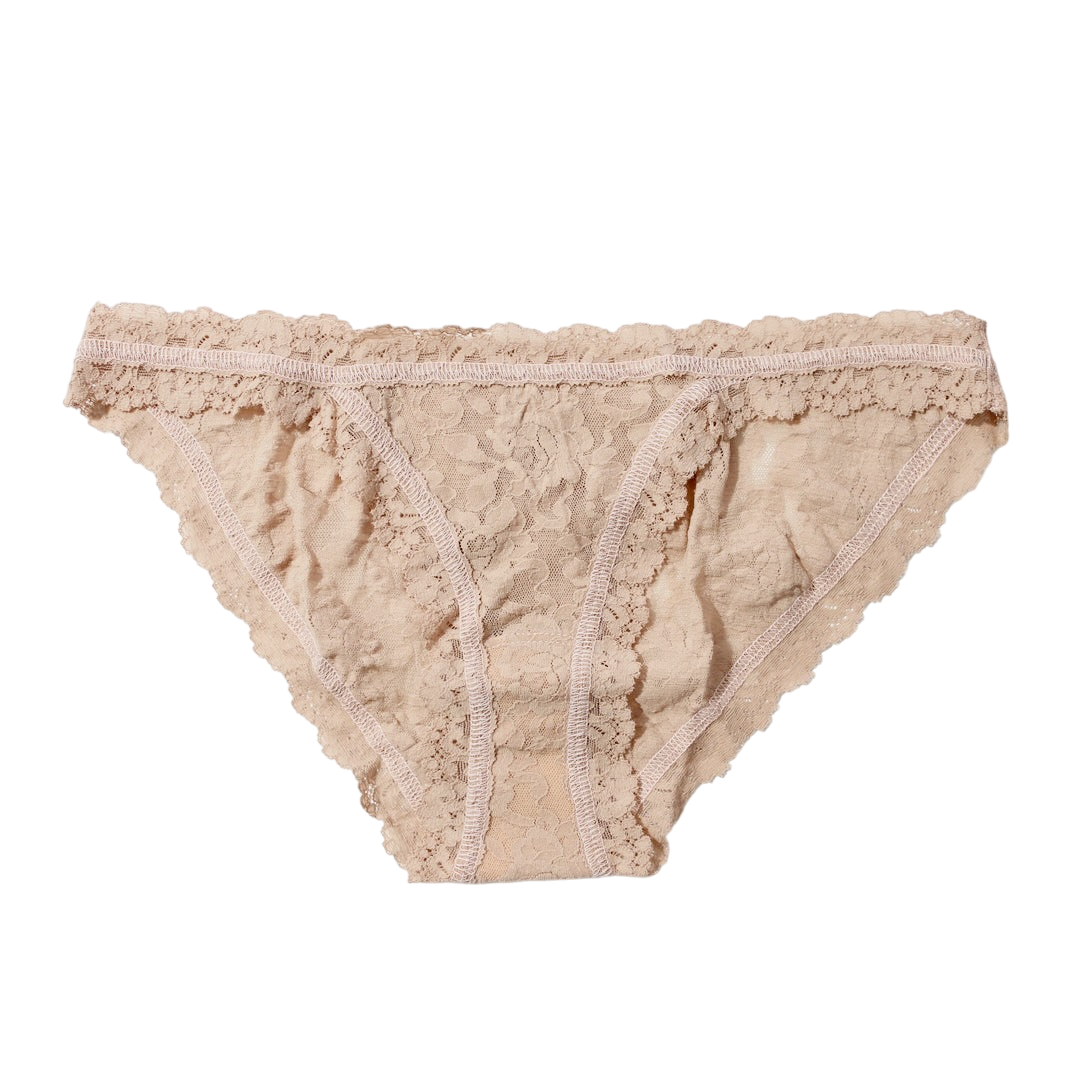 Hanky Panky Nude Lace Brazilian “No VPL”  Bikini Knickers UK M