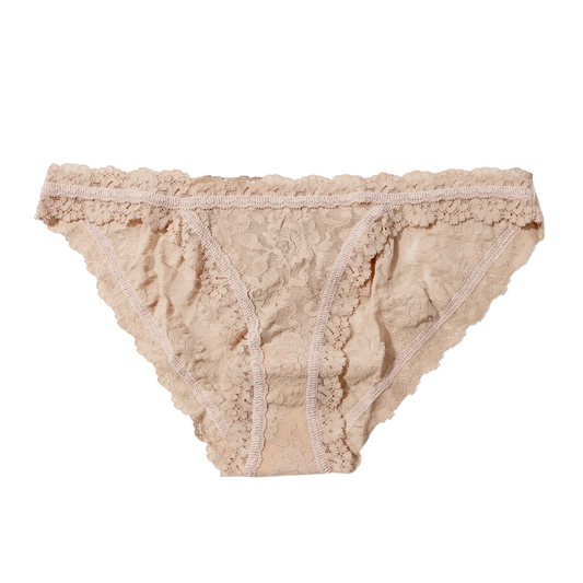 Hanky Panky Nude Lace Brazilian “No VPL”  Bikini Knickers UK M