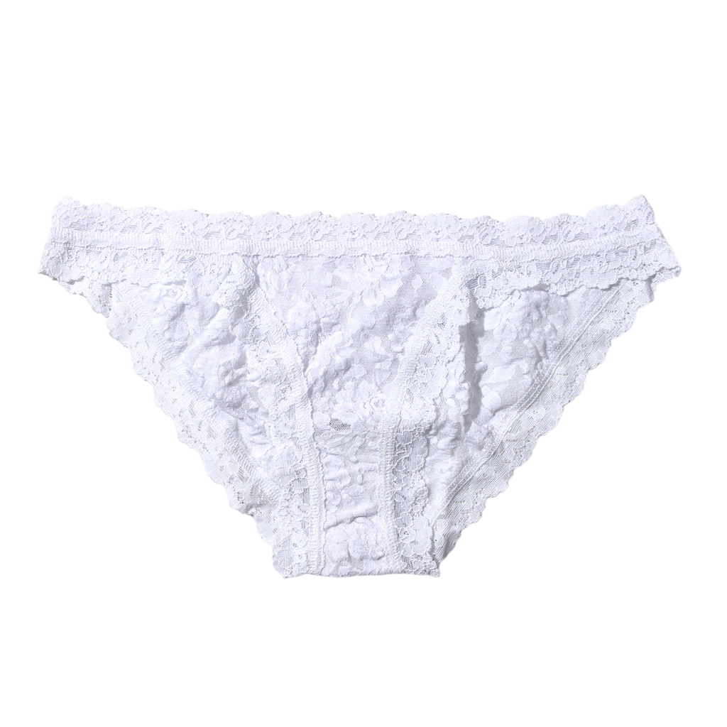 Hanky Panky White Lace Brazilian “No VPL” Bikini Knickers UK M