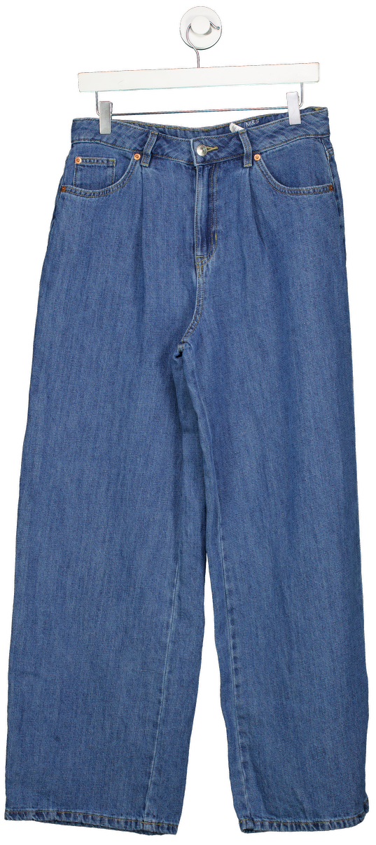 M&S Blue The Wide-leg Jeans UK 10
