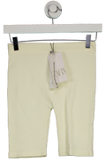 ZARA Cream Ribbed Seamless Cycling Shorts UK M/L