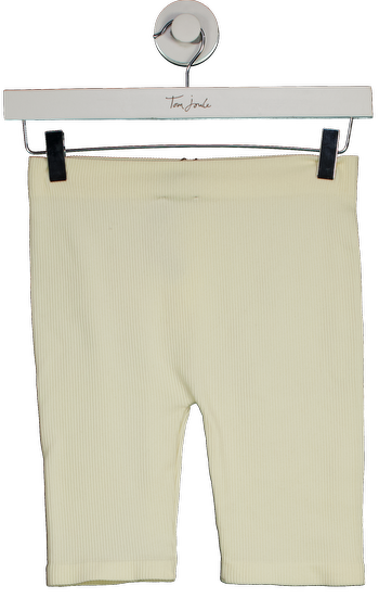 ZARA Cream Ribbed Seamless Cycling Shorts UK M/L