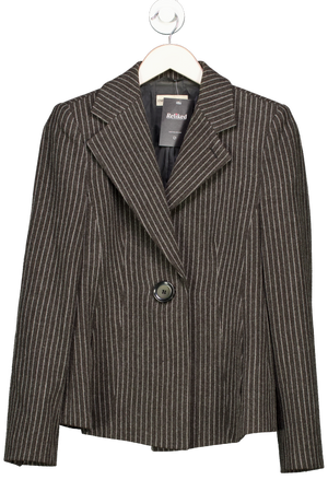Emporio Armani Grey Single Breasted Pinstripe Blazer Jacket UK 10