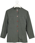ARMANI JEANS Grey Mandarin Collar Shirt UK 12