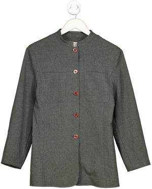 ARMANI JEANS Grey Mandarin Collar Shirt UK 12