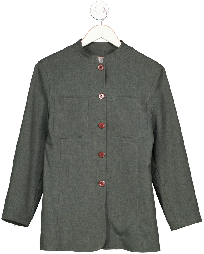 ARMANI JEANS Grey Mandarin Collar Shirt UK 12