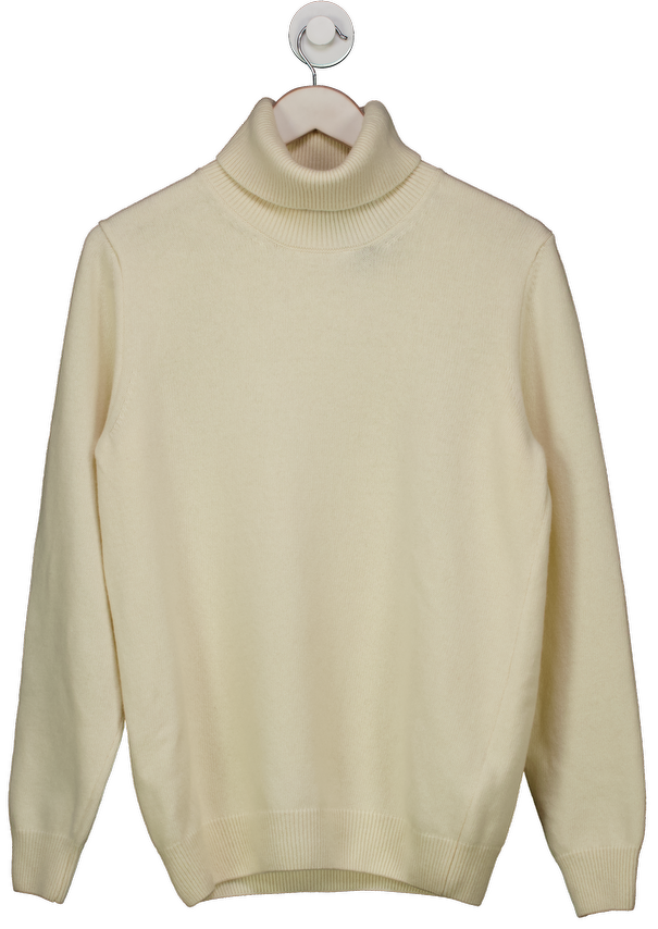 OCTOBRE EDITIONS Cream Merino Wool Roll Neck Jumper UK S