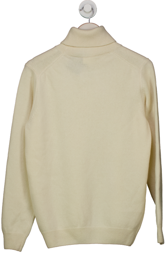 OCTOBRE EDITIONS Cream Merino Wool Roll Neck Jumper UK S