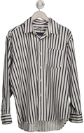 Musier Paris White Besito Striped Stretch-cotton Shirt UK 12