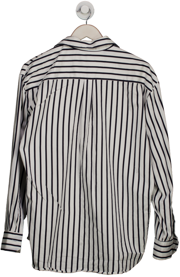 Musier Paris White Besito Striped Stretch-cotton Shirt UK 12