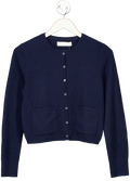 Abercrombie & Fitch Blue 100% Cashmere Crew Cardigan UK XS