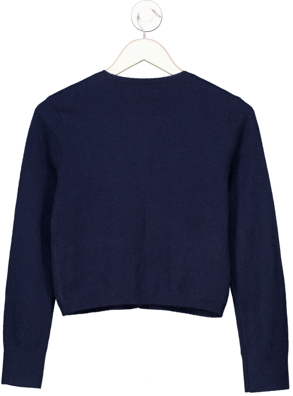 Abercrombie & Fitch Blue 100% Cashmere Crew Cardigan UK XS