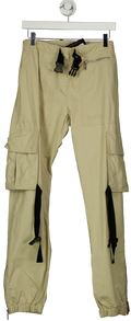 Off-White Beige Diag Tab Cotton Cargo Trousers UK XS
