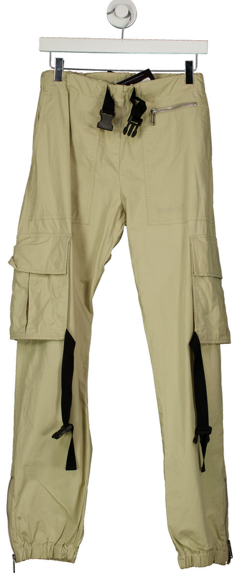 Off-White Beige Diag Tab Cotton Cargo Trousers UK XS