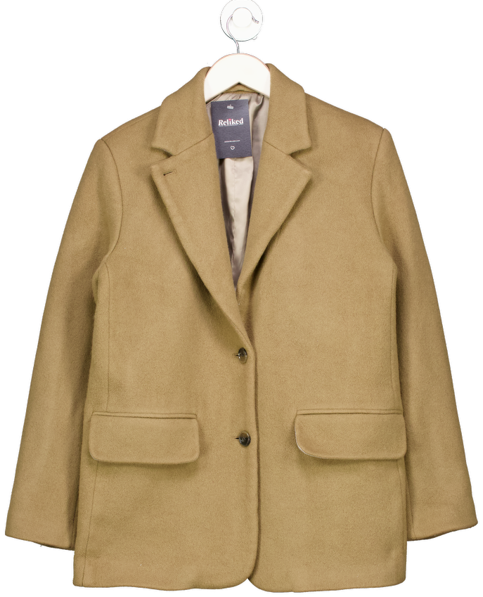 & Other Stories Taupe Brown Manteco Wool Blazer UK 8