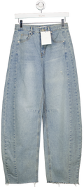 Oak + Fort Blue Vintage Wash Barrel Jean UK XS