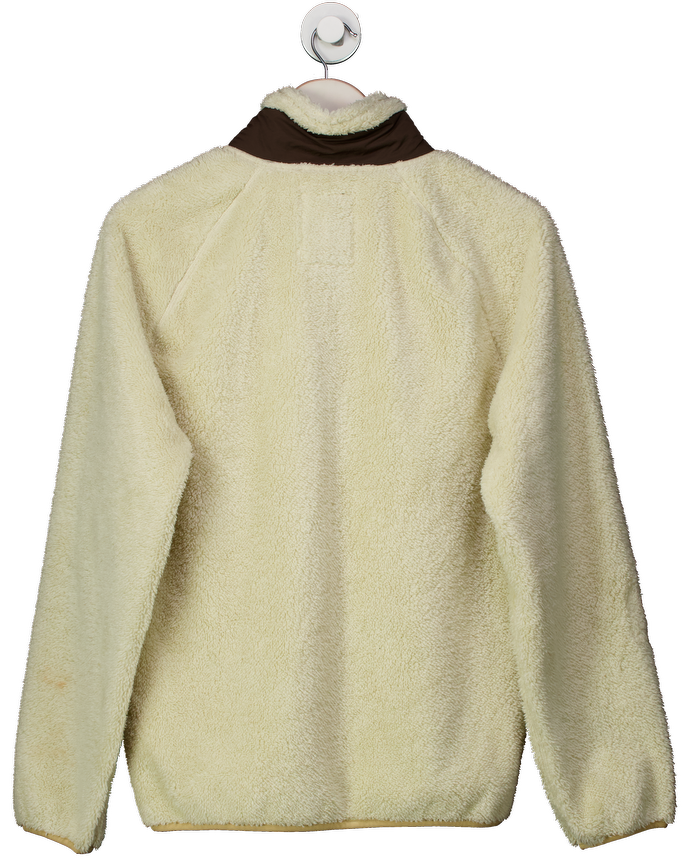 Woolrich Cream Sherpa Zip Up Fleece UK S