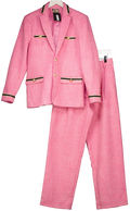 Orttu Pink Louis Jacket And Pants Set UK S