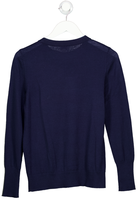 Temperley Blue Merino Wool Navy Knit Jumper UK S