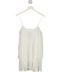 ZARA White Pleated Tiered Mini Dress UK XXS