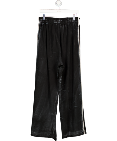 90's Product Black Printed Oversized Pipe Detail Jogger UK L