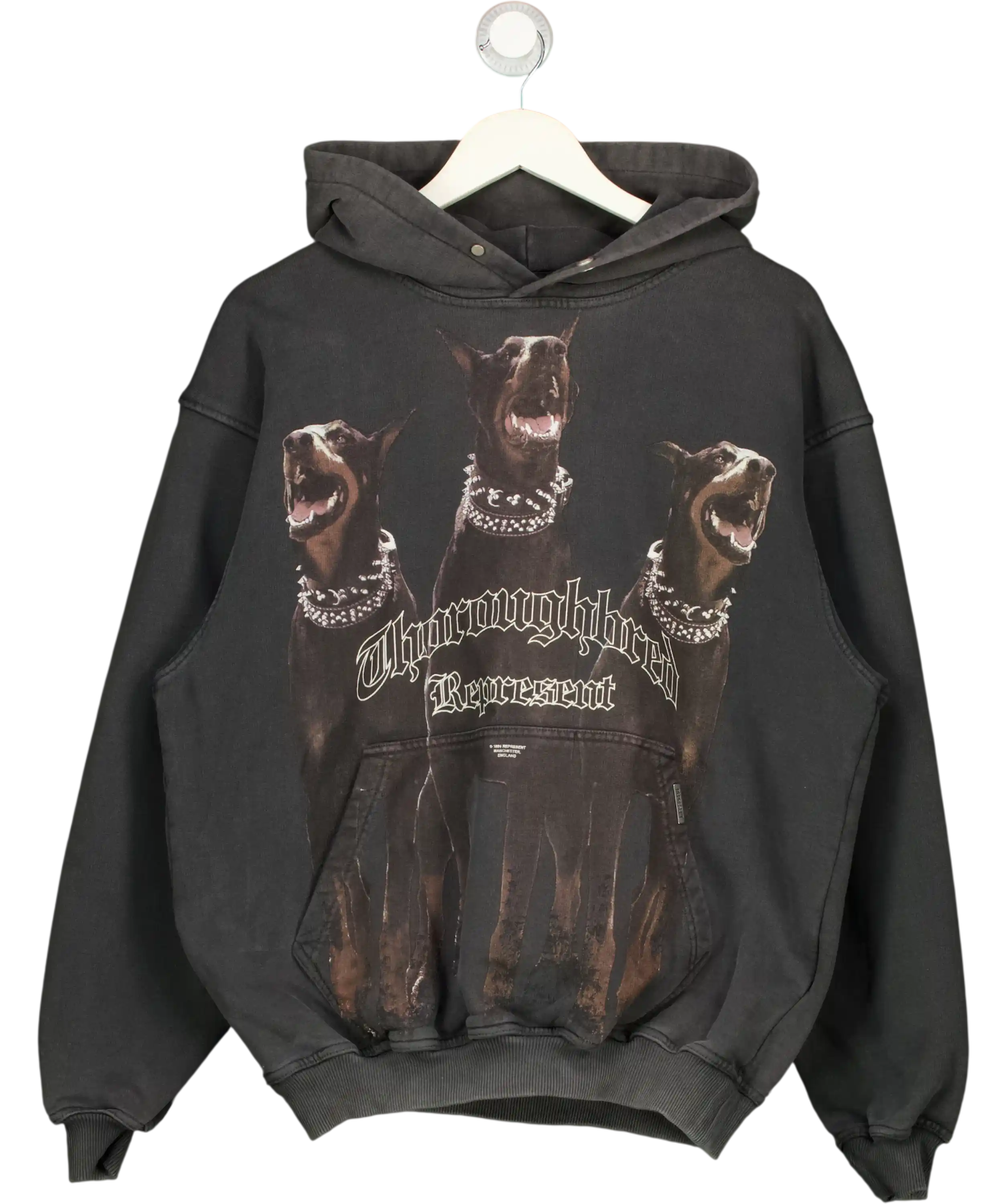Represent Grey Thoroughbred Hoodie UK XS