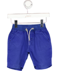 PETITE BATEAU Blue Plain Cotton Shorts 3 Years
