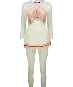 SHANI SHEMER Cream Maddie Mini Dress UK XS