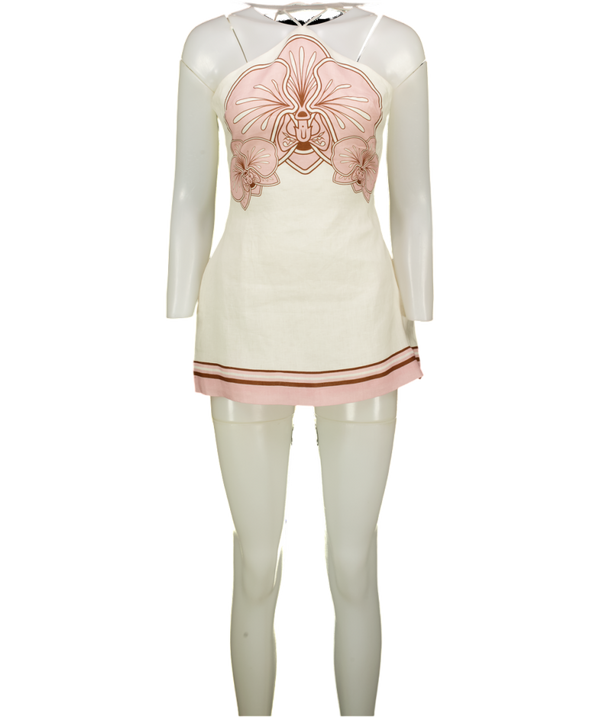 SHANI SHEMER Cream Maddie Mini Dress UK XS