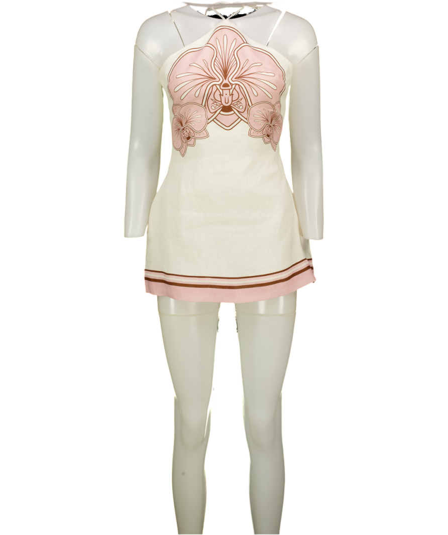 SHANI SHEMER Cream Maddie Mini Dress UK XS