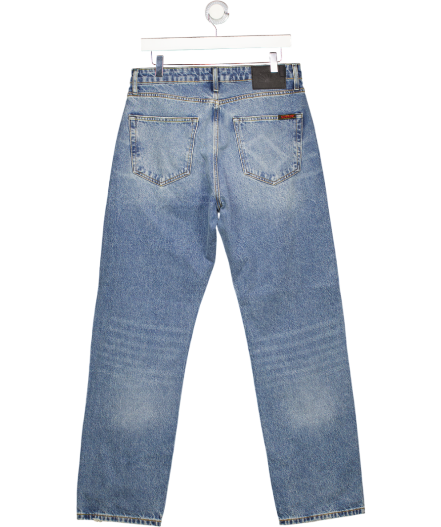 Superdry Blue Organic Cotton Straight Jeans W33