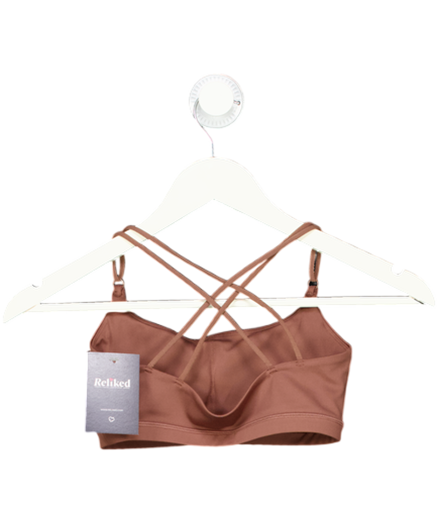 Oner Active Brown Cross Back Sports Bra UK S