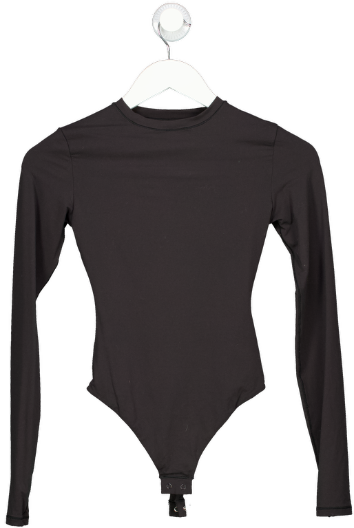SKIMS Black Crew Neck Long Sleeve Bodysuit UK XS