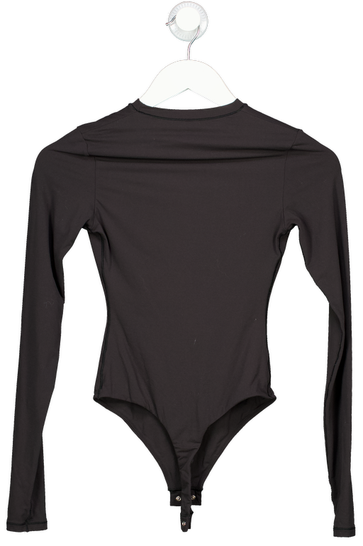 SKIMS Black Crew Neck Long Sleeve Bodysuit UK XS