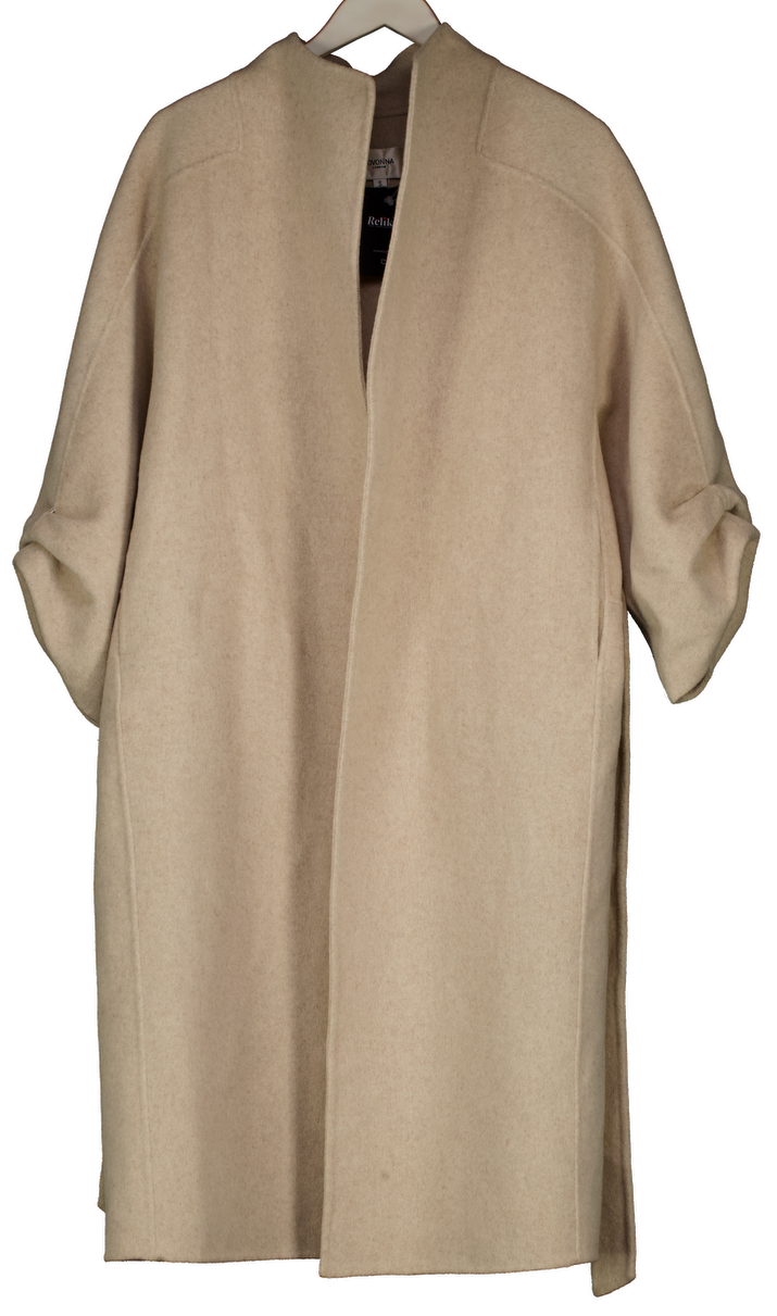 Jovonna London Beige Supersoft Belted Coat UK S