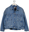 Free People Blue We The Free Oversize Opal Swing Denim Jacket UK S