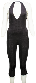 White Fox Black Retrograde Romance Embellished Jumpsuit UK S