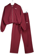gymshark 2-piece Red Cosy Luxe Zip Through Hoodie And Joggers UK M