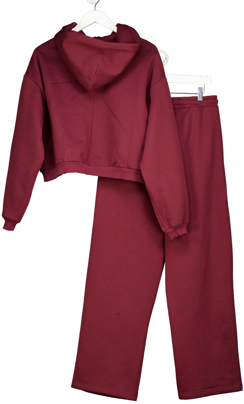 gymshark 2-piece Red Cosy Luxe Zip Through Hoodie And Joggers UK M